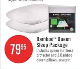 The Brick Masterguard Bamboo Queen Mattress Protector with 2 Queen Pillows offer