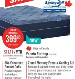 The Brick Springwall Veneto Eurotop Medium Queen Mattress offer