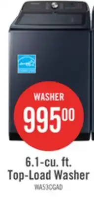 The Brick Samsung 6.1 Cu. Ft. Top-Load Washer - Navy - WA53CG7155ADA4 offer