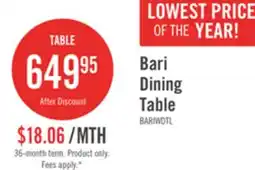 The Brick Bari 7pc Dining Set with Table & 6 Grey Swivel Chairs, Marble-Look Ceramic Top, Metal, 63W offer