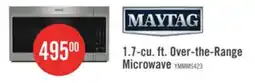 The Brick Maytag 1.7 Cu. Ft. Over-the-Range Microwave with 900 Watts Cooking - Stainless Steel - YMMMS4230PZ offer