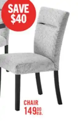 The Brick Libra Dining Chair with Polyester Fabric, - Grey offer