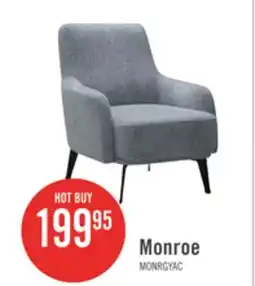The Brick Monroe 29 Fabric Accent Chair with Metal Legs - Grey offer