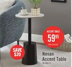 The Brick Nevan 14 Accent Table with White Sintered Stone Top - Black offer