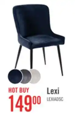 The Brick Lexi Dining Chair with Velvet-Look Fabric, Metal - Blue offer