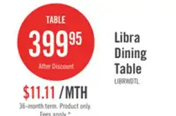 The Brick Libra Dining Table with Marble-Look Top & Storage Shelf, 60W- Black/Grey offer