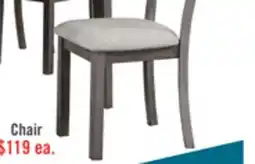 The Brick Krew Dining Chair with Polyester Fabric, Ladder-Back - Grey offer