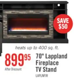 The Brick Lappland 70 Electric Fireplace TV Stand with Storage and Cable Management for TVs up to 80- Black offer