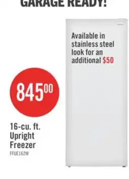 The Brick Frigidaire 16 Cu. Ft. Garage Ready Upright Freezer – White - FFUE1626AW offer