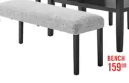 The Brick Libra Dining Bench with Polyester Fabric, 48W - Grey offer