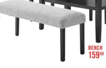 The Brick Libra Dining Bench with Polyester Fabric, 48W - Grey offer