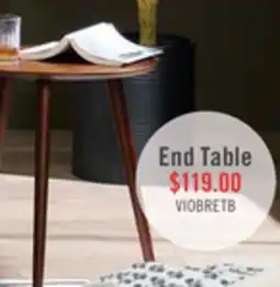 The Brick Viola 20 Modern Round End Table – Brown Walnut offer