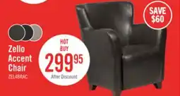 The Brick Zello 29.92 Faux Leather Accent Chair with Wood Legs - Brown offer