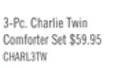 The Brick Charlie 3-Piece Twin Comforter Set - Grey offer