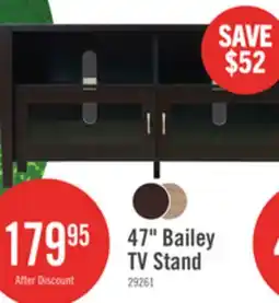The Brick Bailey 47 TV Stand with Storage and Cable Management for TVs up to 55- Coffee Brown offer
