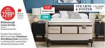 The Brick Stearns & Foster Middlesbrough Luxury Eurotop Queen Mattress offer