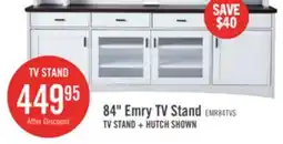 The Brick Emry 84 TV Stand with Storage and Cable Management for TVs up to 90- White offer