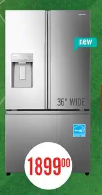 The Brick Hisense 36 30 Cu. Ft. French Door Refrigerator – Fingerprint Resistant Stainless Steel HRF300P7DSE offer