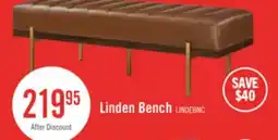 The Brick Linden 55 Faux Leather Bench - Brown offer