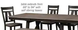The Brick Zao Dining Table with 66-94W Extension, Melamine, Trestle Base - Brown offer