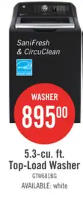 The Brick GE 5.3 Cu. Ft. Top Load Infusor Washer - Diamond Grey - GTW681BMRDG offer