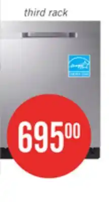 The Brick Samsung 24 48 dBA 5500 Series Top-Control Dishwasher with Third Rack - DW80DG5500SRAA offer