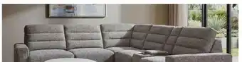 The Brick Shaquille O'Neal Home Prestige 6-Piece Sectional with Power Reclining and Power Sliding – Grey offer