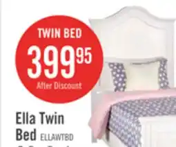 The Brick Ella Panel Bed with Headboard & Frame for Kids, Chevron Pattern, White - Twin Size offer