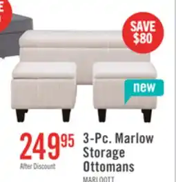 The Brick Marlow 19.5 3-Pack Storage Ottomans – Beige offer