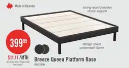 The Brick Breeze Queen Platform Base - Dark Grey offer