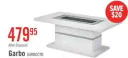 The Brick Garbo 52 Glam Coffee Table - White and Silver with Glitter Accents offer
