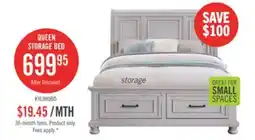 The Brick Kylie Platform Storage Bed with Headboard & Frame, Sand - Queen Size offer