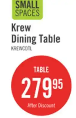 The Brick Krew Dining Table, Melamine, 60W - Grey offer