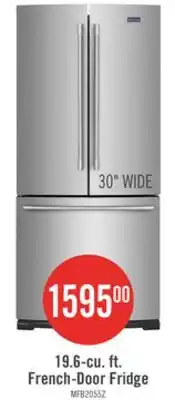 The Brick Maytag 30 19.6 Cu. Ft. French-Door Refrigerator - Fingerprint Resistant Stainless Steel - MFB2055FRZ offer