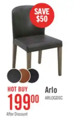 The Brick Arlo Dining Chair with Vegan Leather Fabric - Charcoal offer