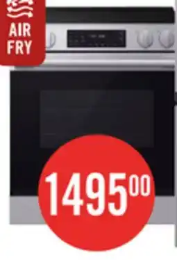 The Brick Samsung Bespoke 6.3 Cu. Ft. Slide-In Electric Range with No-Preheat Air Fry Max - NSE70H63SR offer