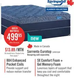 The Brick Springwall Sorrento Eurotop Firm Queen Mattress offer