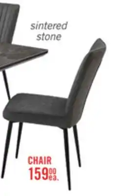 The Brick Tavo Dining Chair with Microfibre Polyester Fabric, Metal - Grey offer