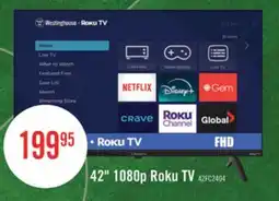 The Brick Westinghouse 42 1080P Roku Smart TV offer