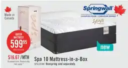 The Brick Springwall Spa 10 Firm Smooth Top Queen Mattress in a Box offer