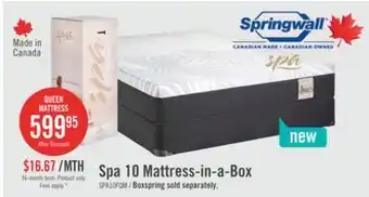 The Brick Springwall Spa 10 Firm Smooth Top Queen Mattress in a Box offer