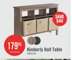 The Brick Kimberly 47.25 Hall Table with Three Baskets - Beige offer