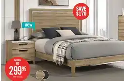 The Brick Sable Panel Bed with Headboard & Frame, Light Brown - Queen Size offer