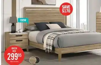 The Brick Sable Panel Bed with Headboard & Frame, Light Brown - Queen Size offer
