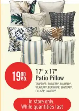The Brick 17 x 17 Patio Pillow offer