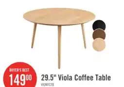 The Brick Viola 29.5 Modern Round Top Coffee Table – Natural Oak offer