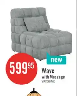 The Brick Wave 34.65 Accent Chair with Massage - Grey offer