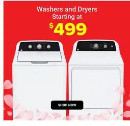 Visions Electronics Washers and Dryers offer
