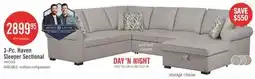 The Brick Scott Living Haven 3-Piece Right-Facing Chenille Fabric Sleeper Sectional with Storage Chaise - Grey offer