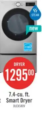 The Brick LG 7.4 Cu. Ft. Smart Front-Load Electric Dryer with AI Sensory Dry - Graphite Steel - DLEX5800V offer